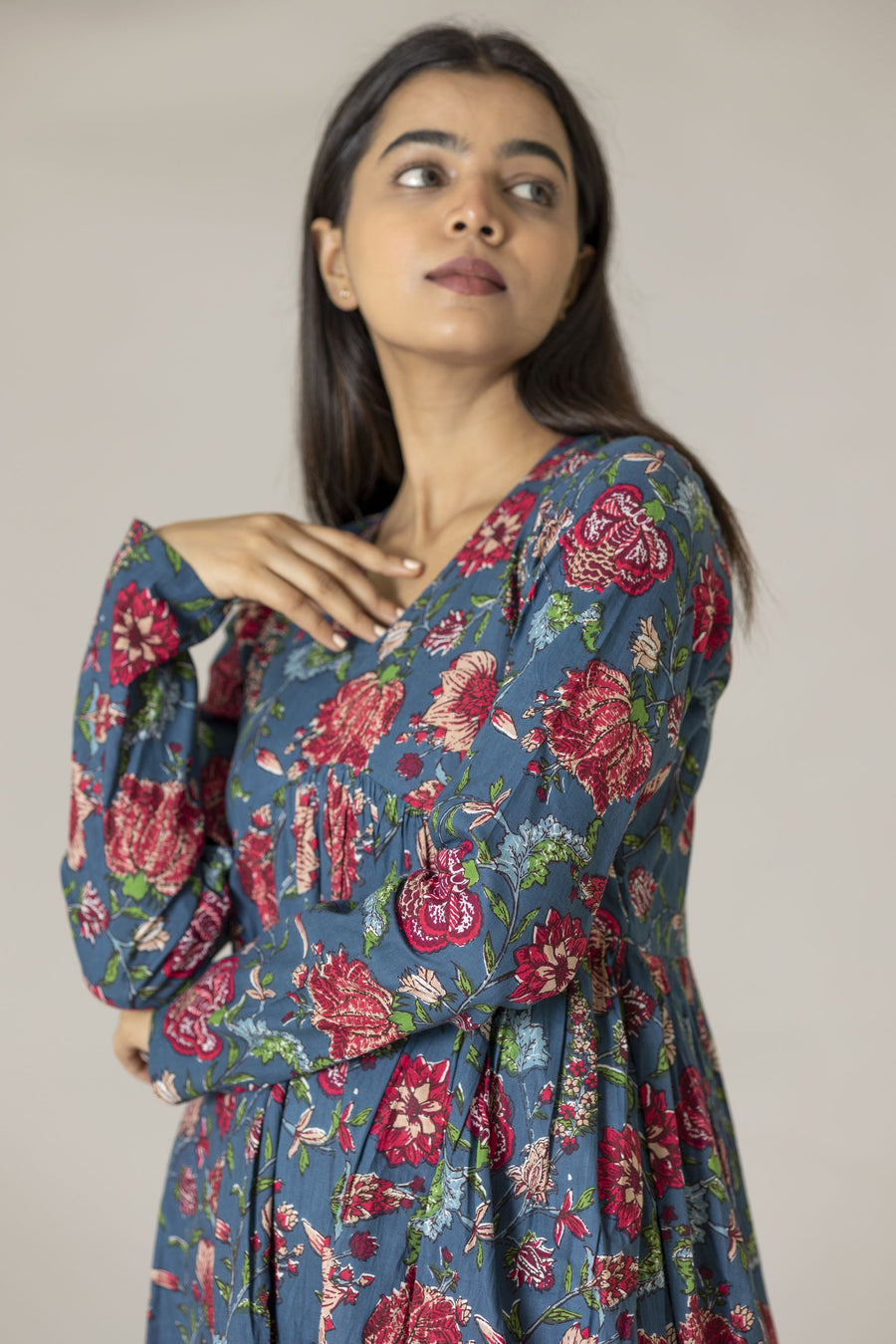 Blue Alia Cut Kurta