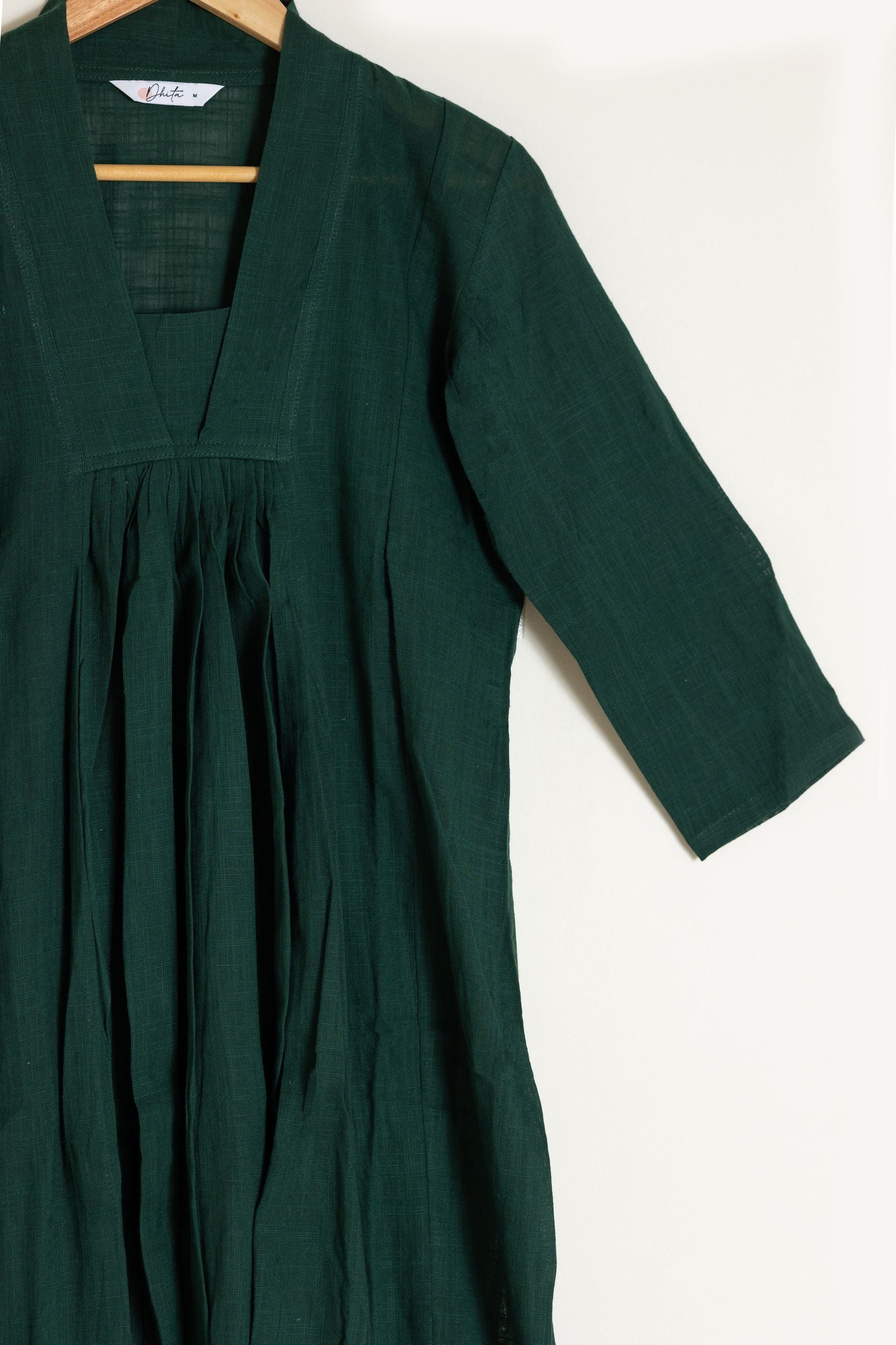 Bottle Green A-Line Kurta