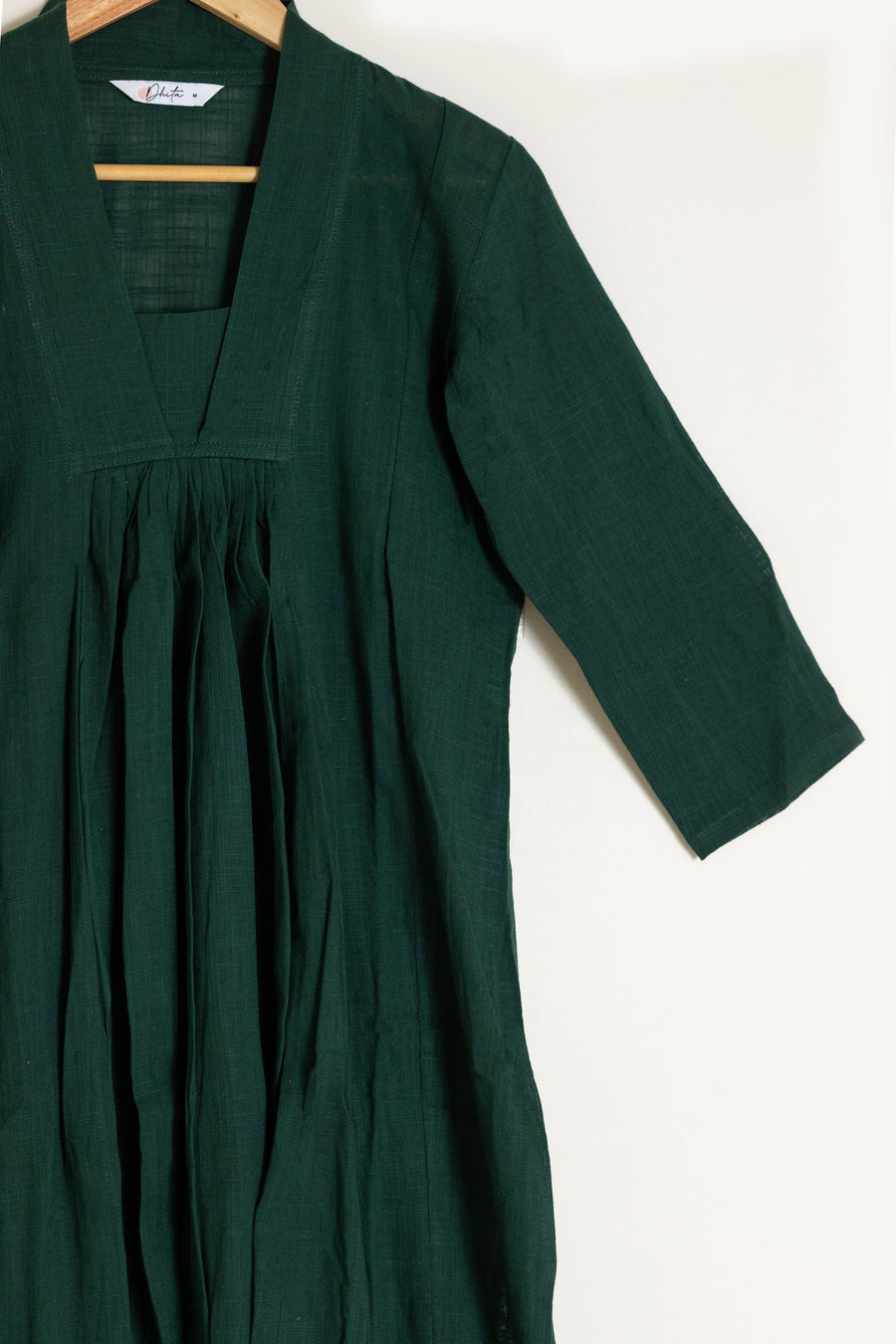 Bottle Green A-Line Kurta