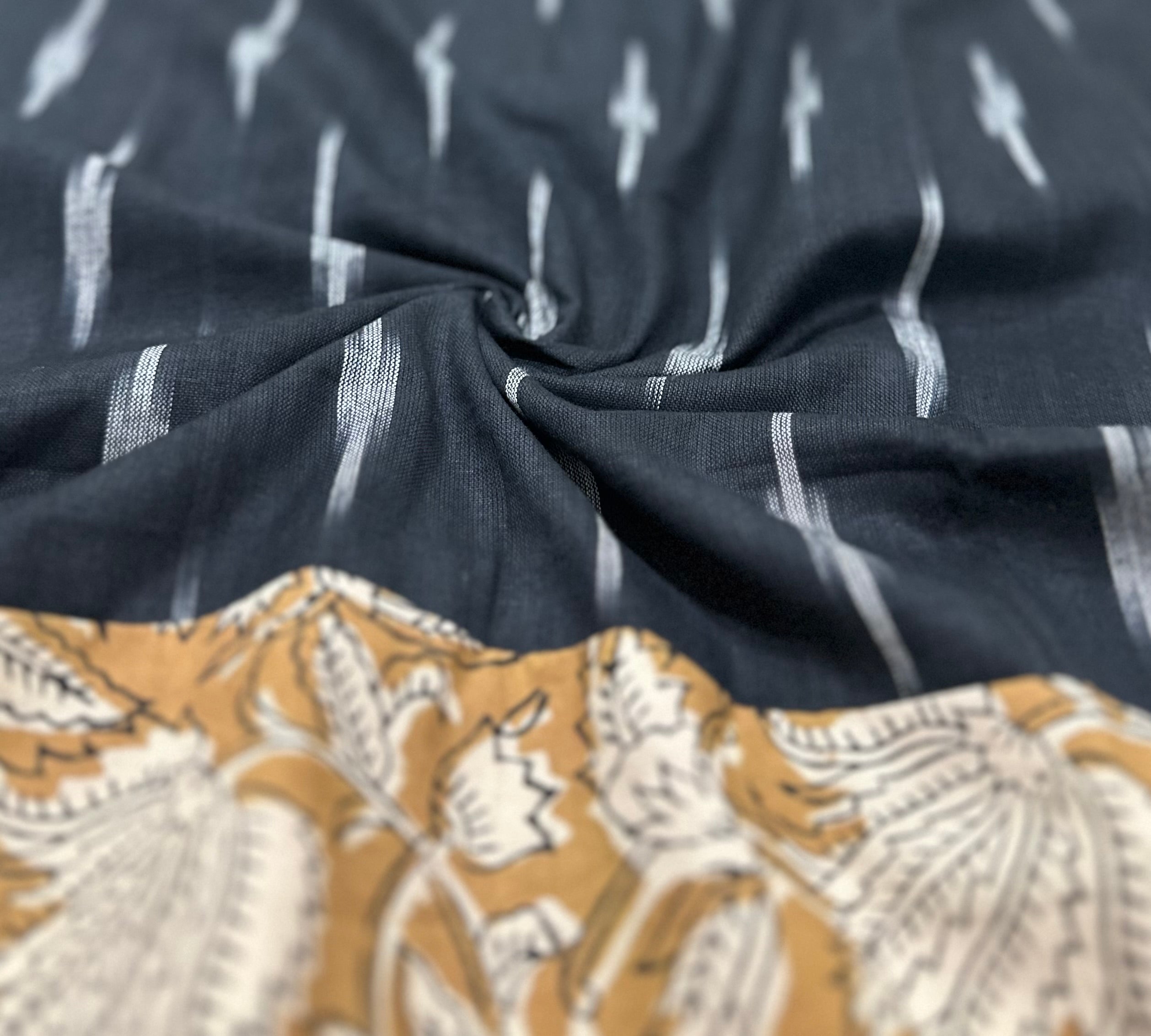 Black Ikkat Patch Co-Ords