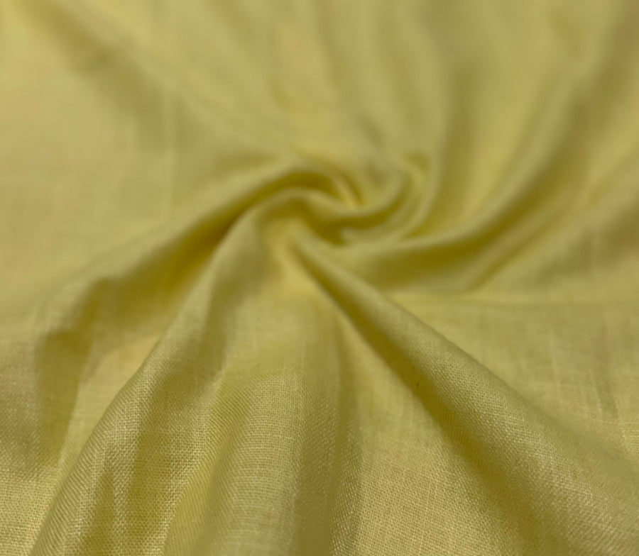 Lime Yellow Linen Blend Shirt