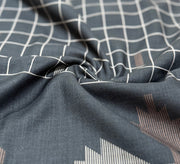 Black Linen Cotton Suit Set