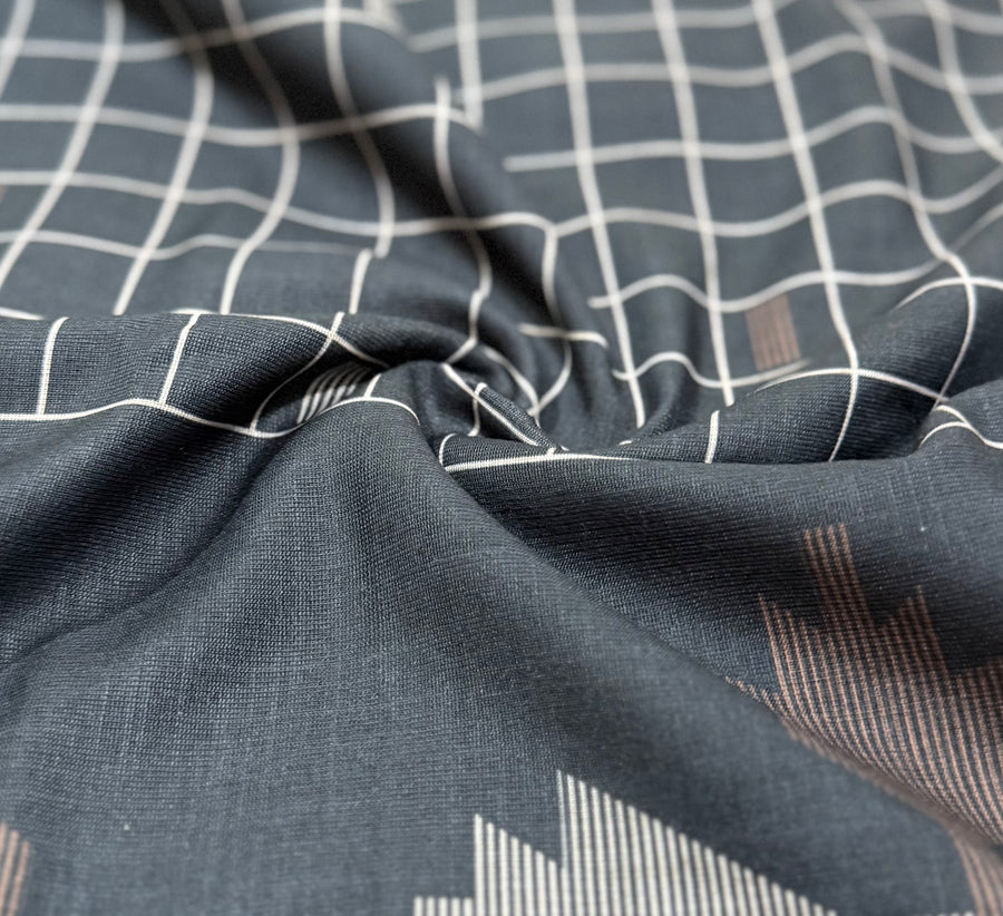 Black Linen Cotton Suit Set