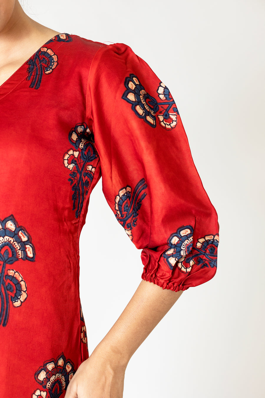 Brick Red Modal Kurta