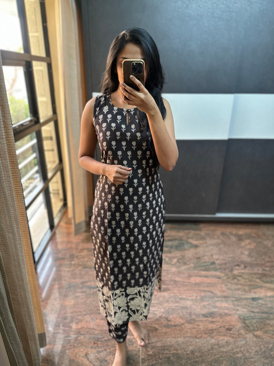 Black Patch Cotton Co-Ords