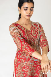 Paisley block printed kurta