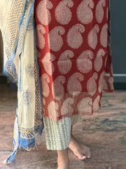 Maroon Kota Set
