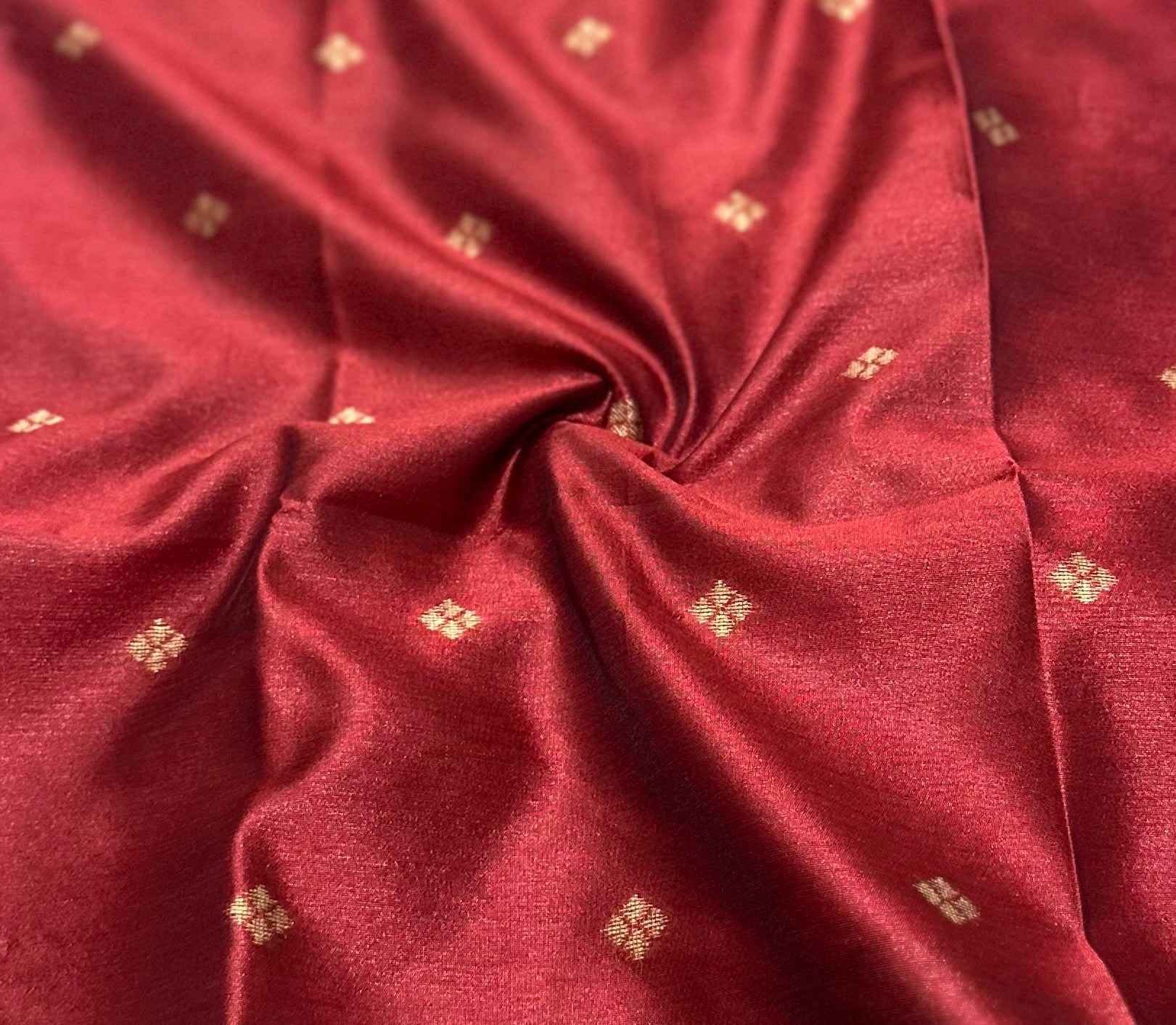 Red Silk Top Paired with Patola Dupatta
