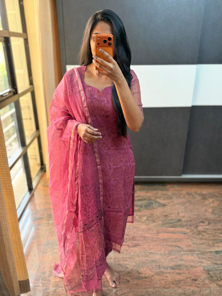 Lotus Pink Kota Set