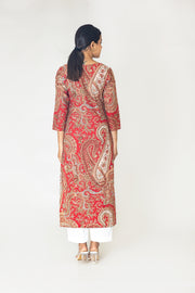 Paisley block printed kurta