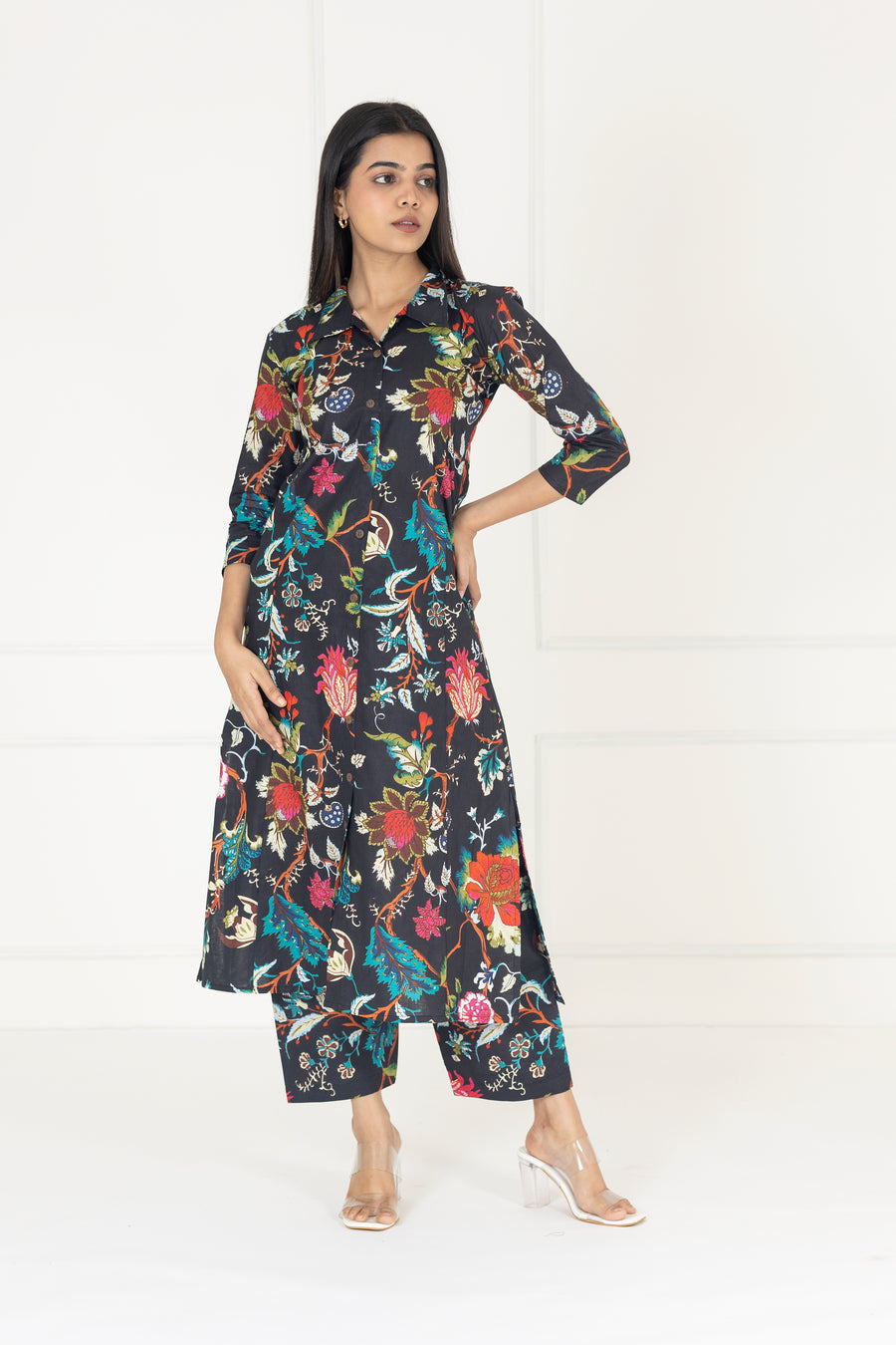 Black Floral Co-ords