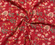 Red Floral Cotton Kurta