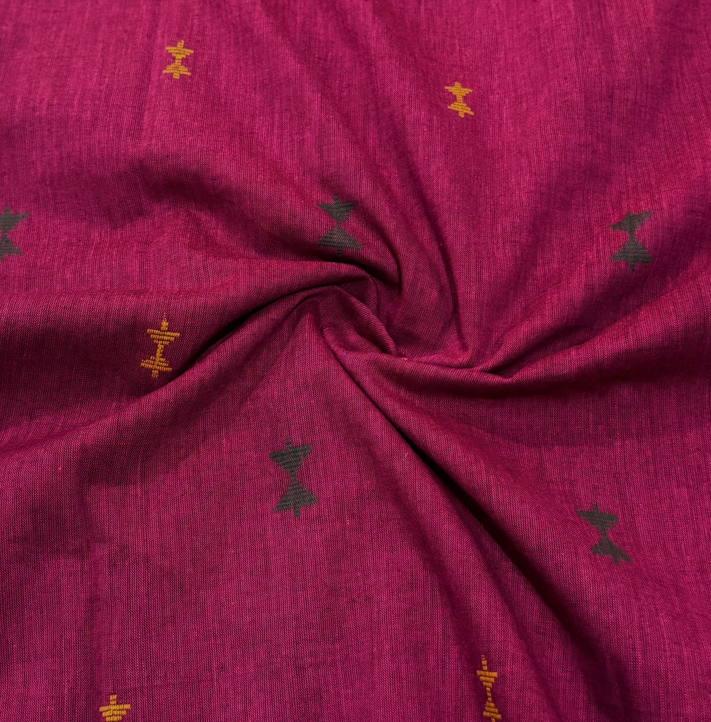 Pink Handwoven Top with Kota dupatta