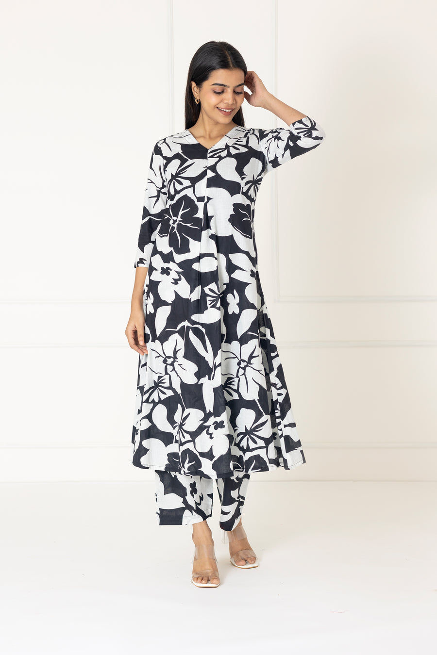 Black And White A-Line Co-Ords