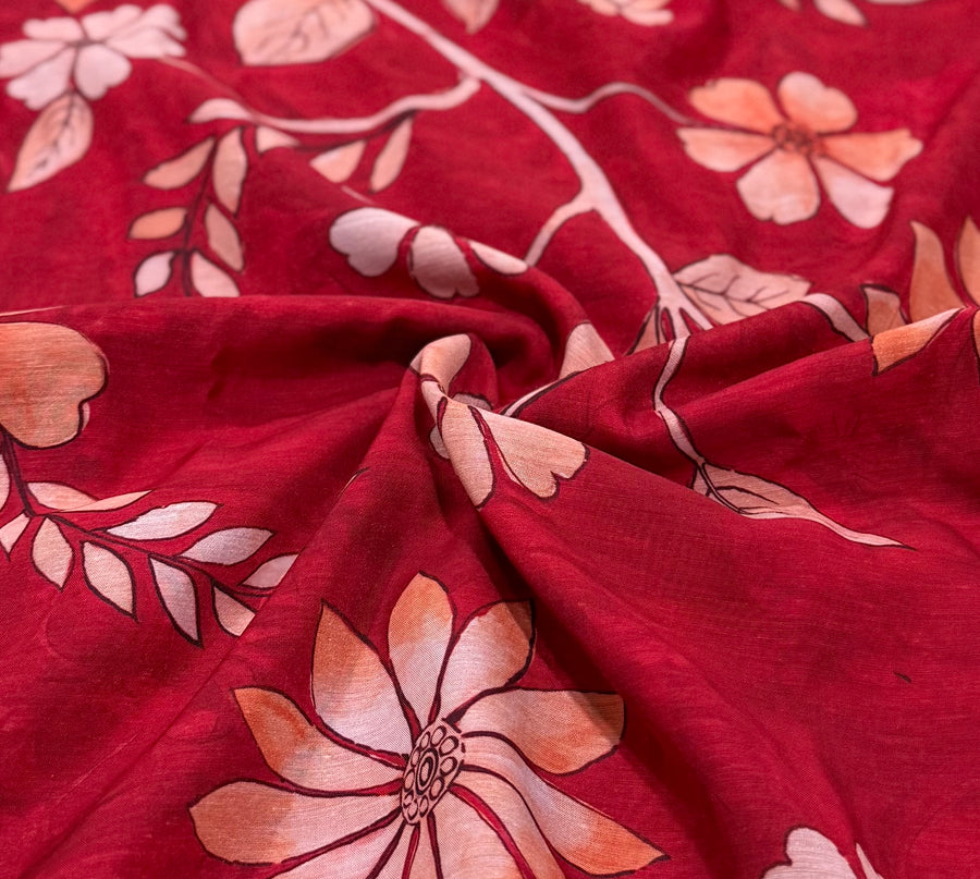Red Cotton Mul Co-ords