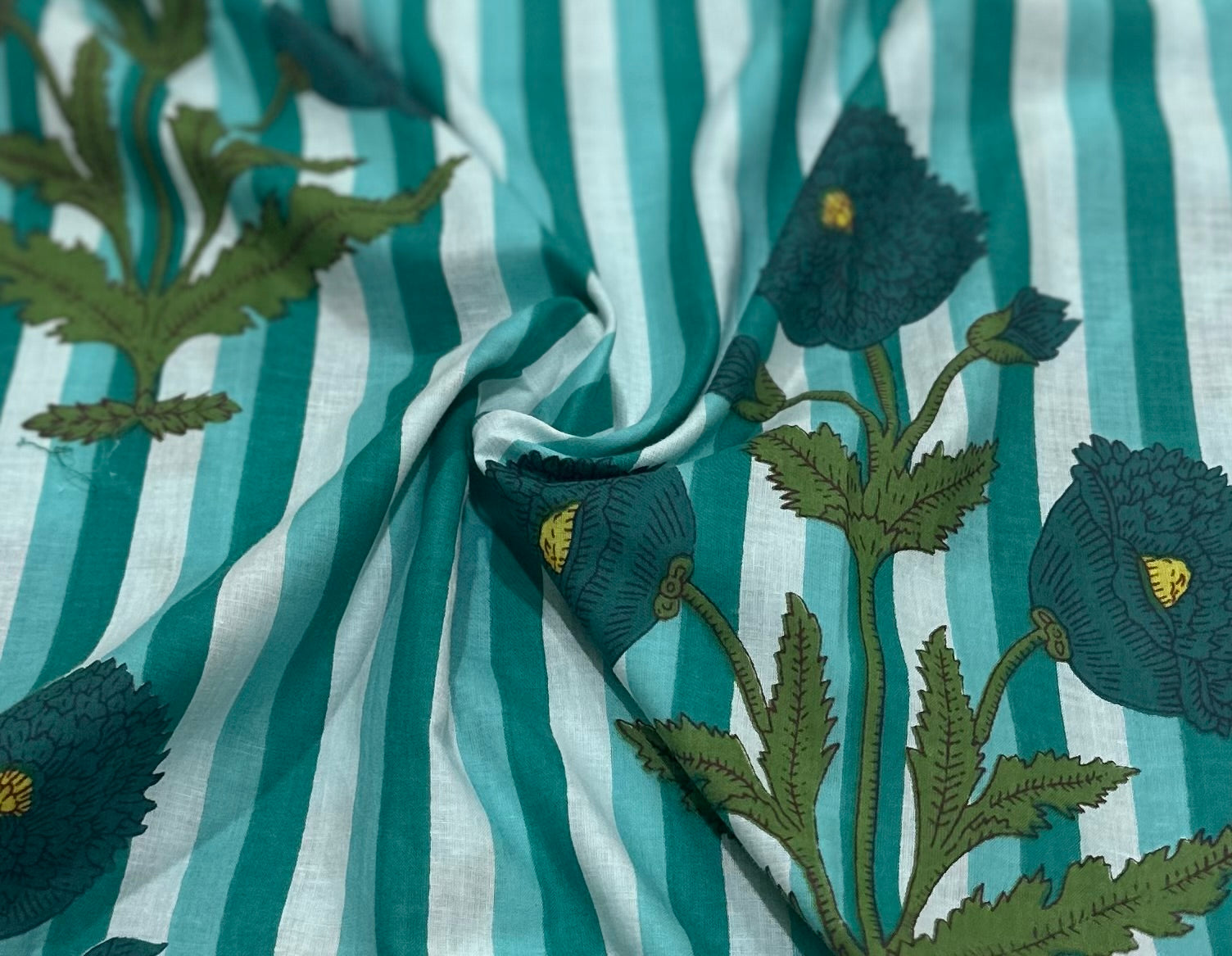 Blue Mughal Print Cotton Co-Ords
