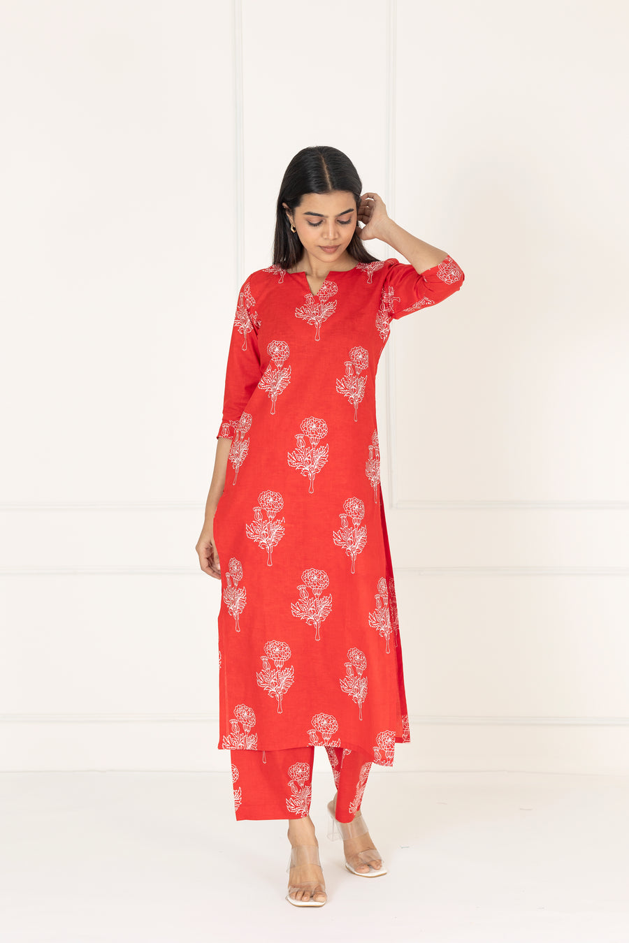 Red Floral Co-Ords