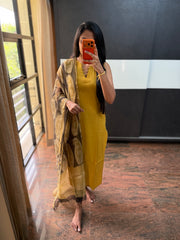 Mustard Top With Kota dupatta