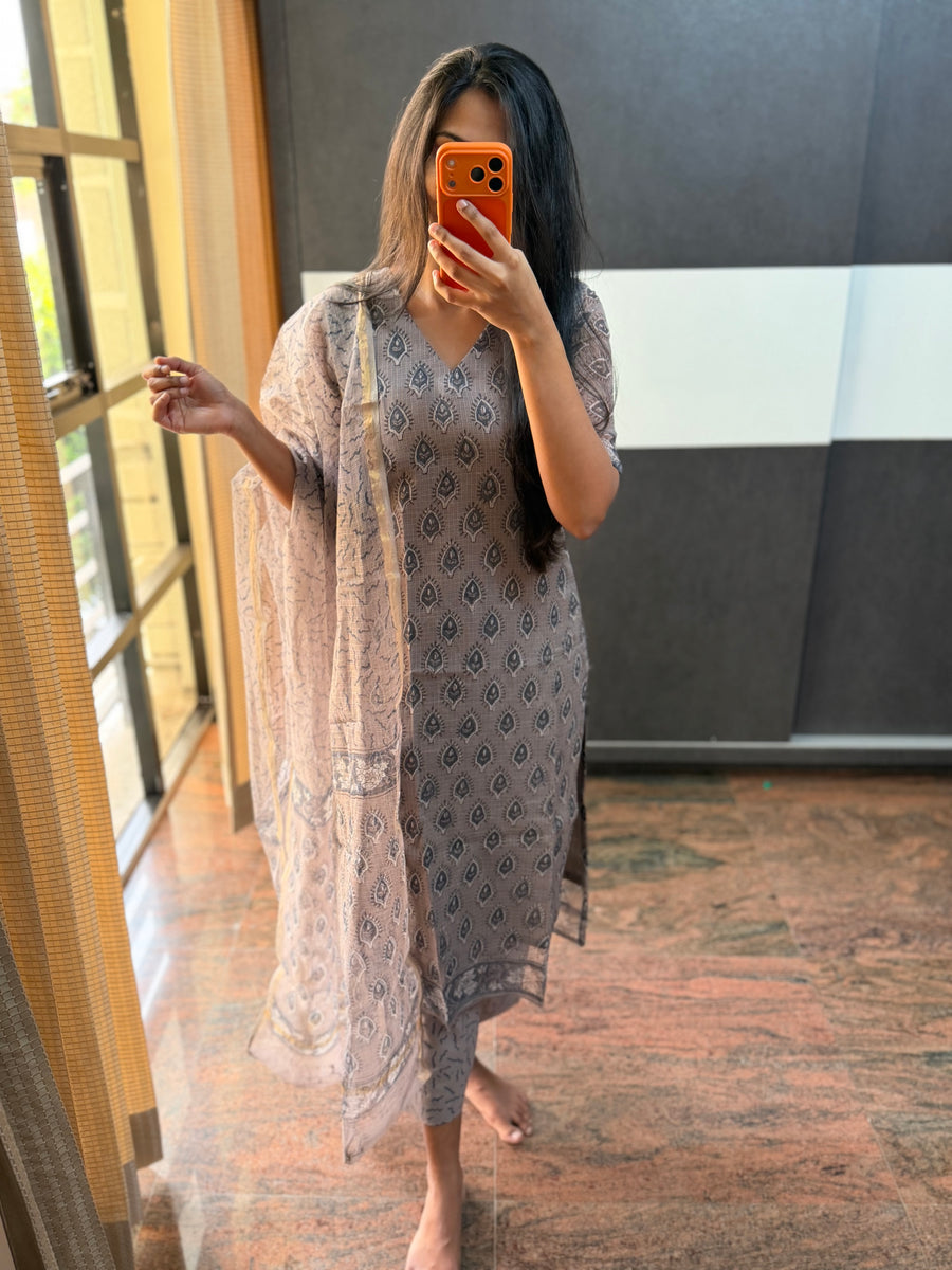 Muted Taupe Kota 3 Piece Set