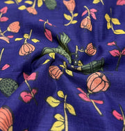 Violet Cotton Linen Kurta