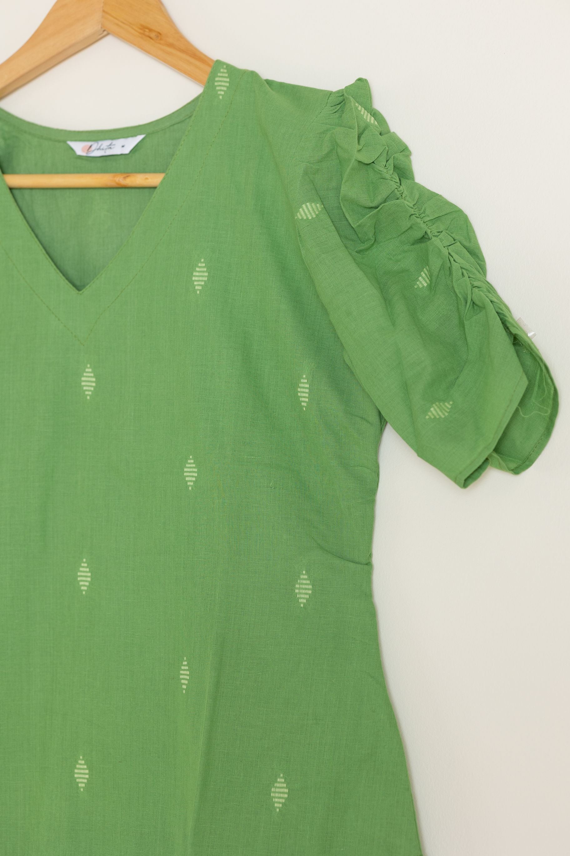 Green Handwoven Kurta