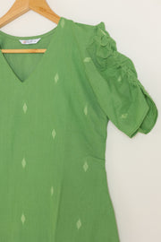Green Handwoven Kurta