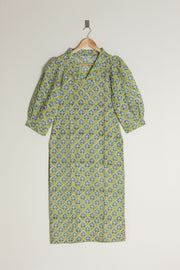 Lime Green Block Printed Kurta