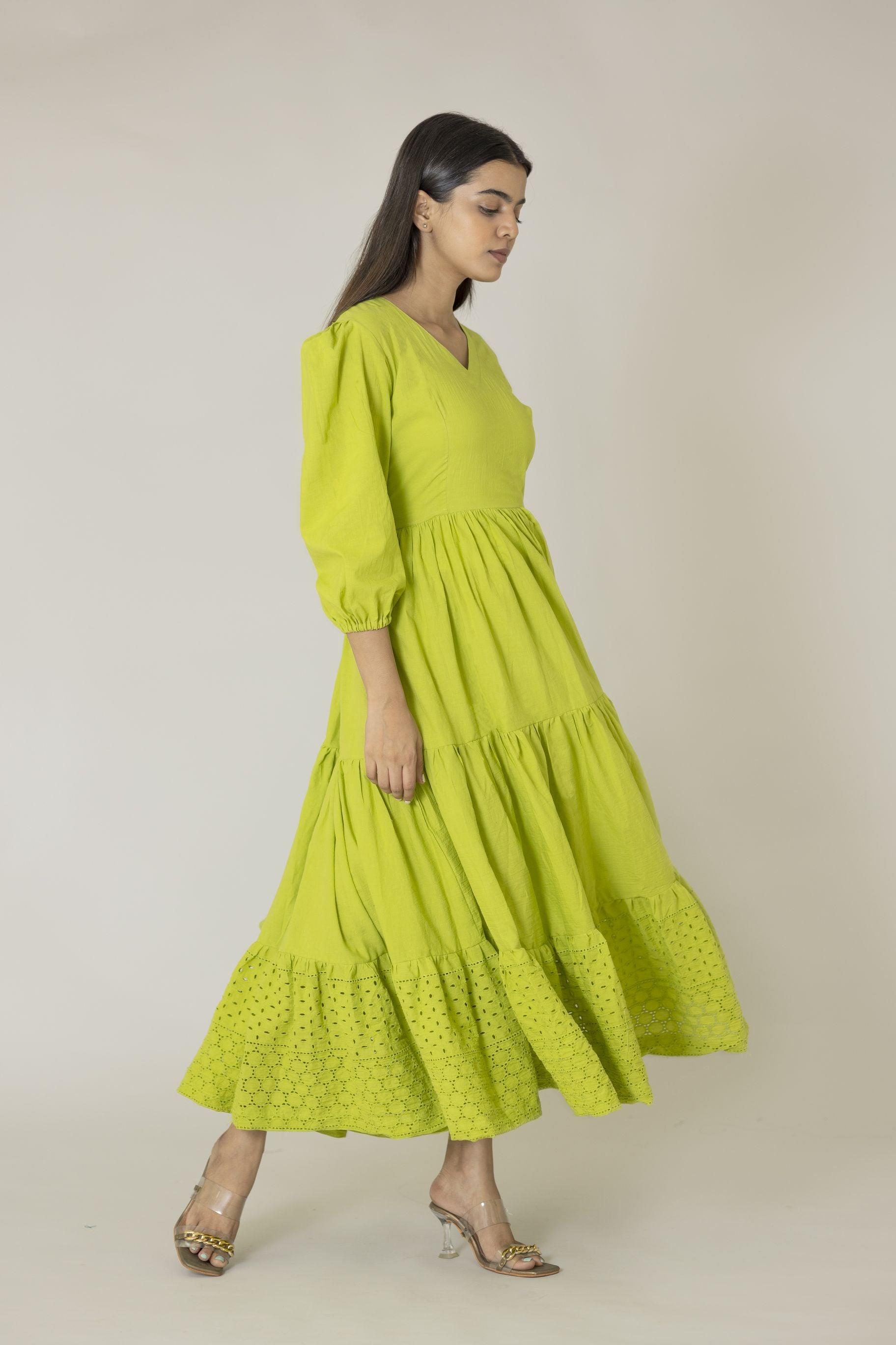 Lime Green Hakoba Dress