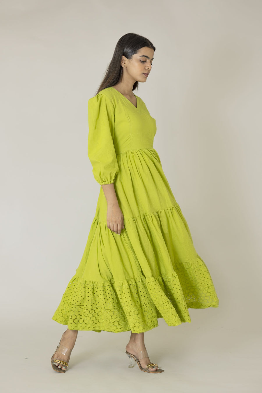 Lime Green Hakoba Dress
