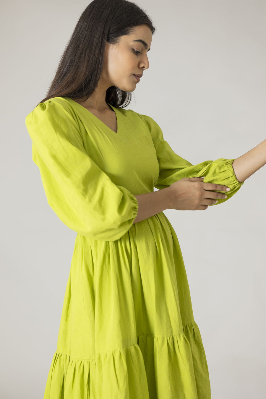 Lime Green Hakoba Dress