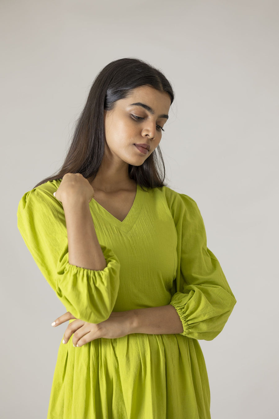 Lime Green Hakoba Dress
