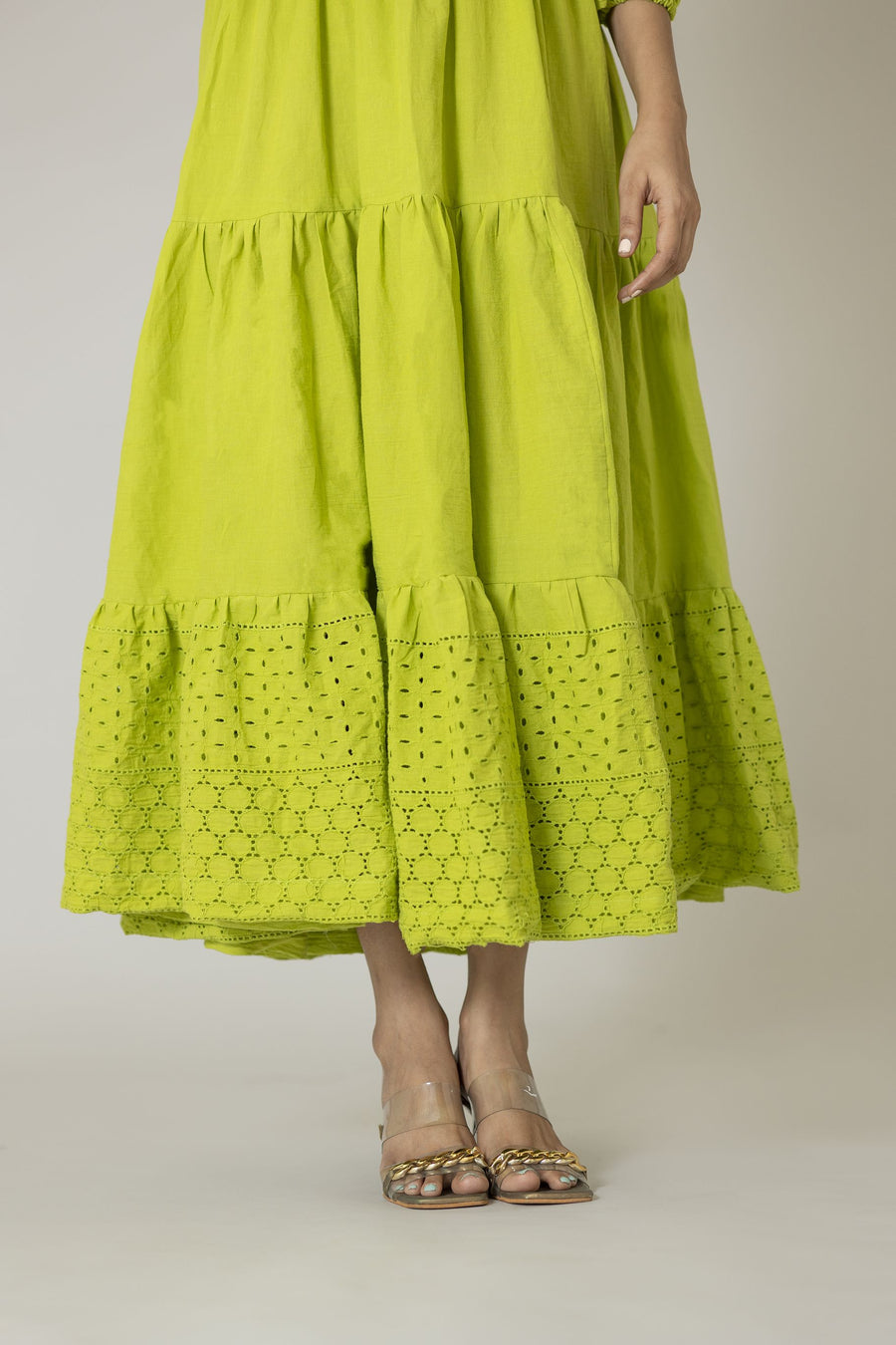 Lime Green Hakoba Dress