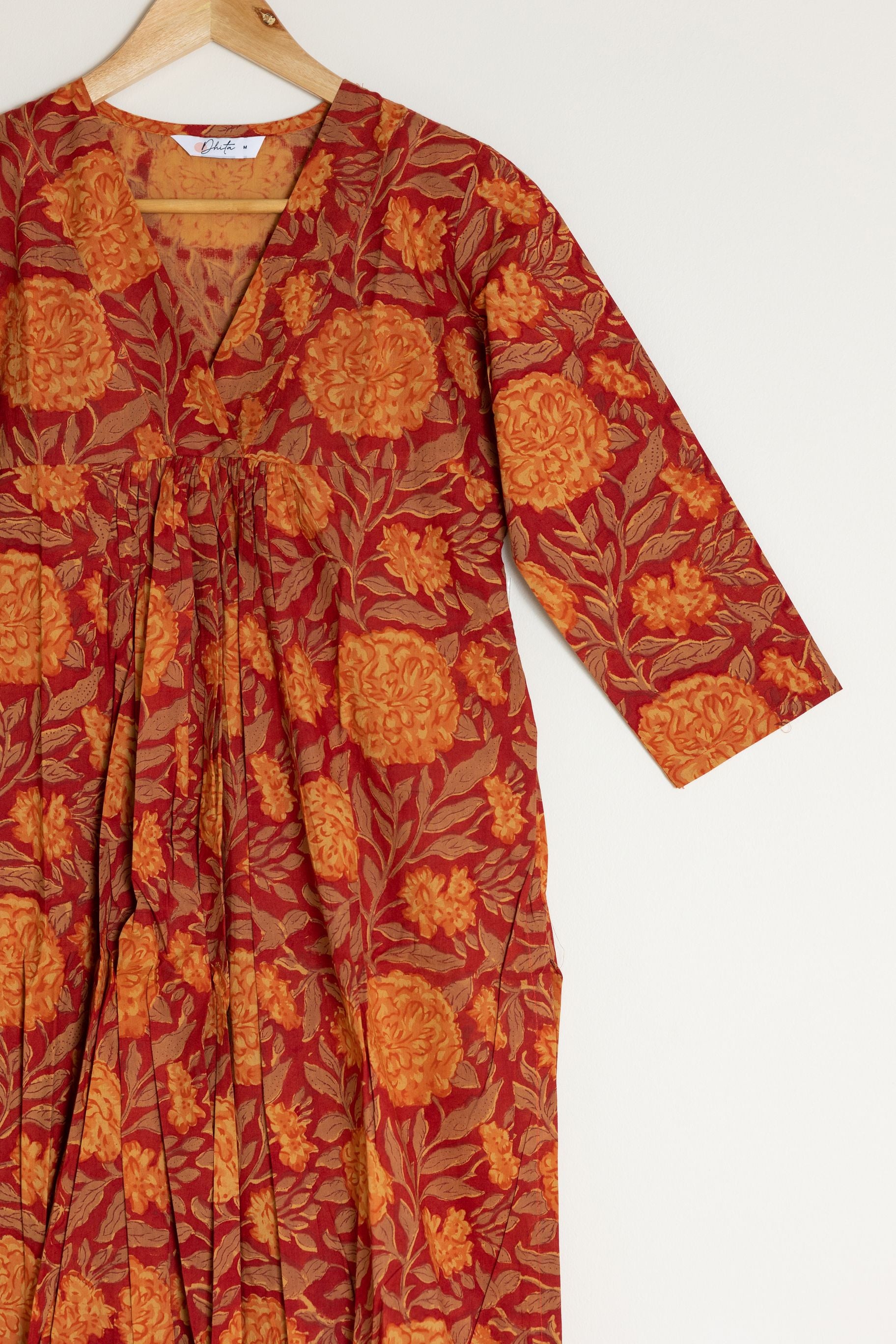 Marigold Block Printed Kurta