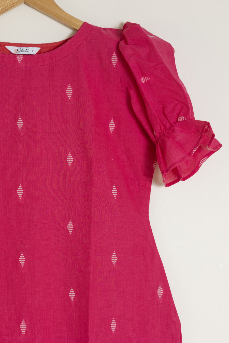 Peach Handoven Kurta