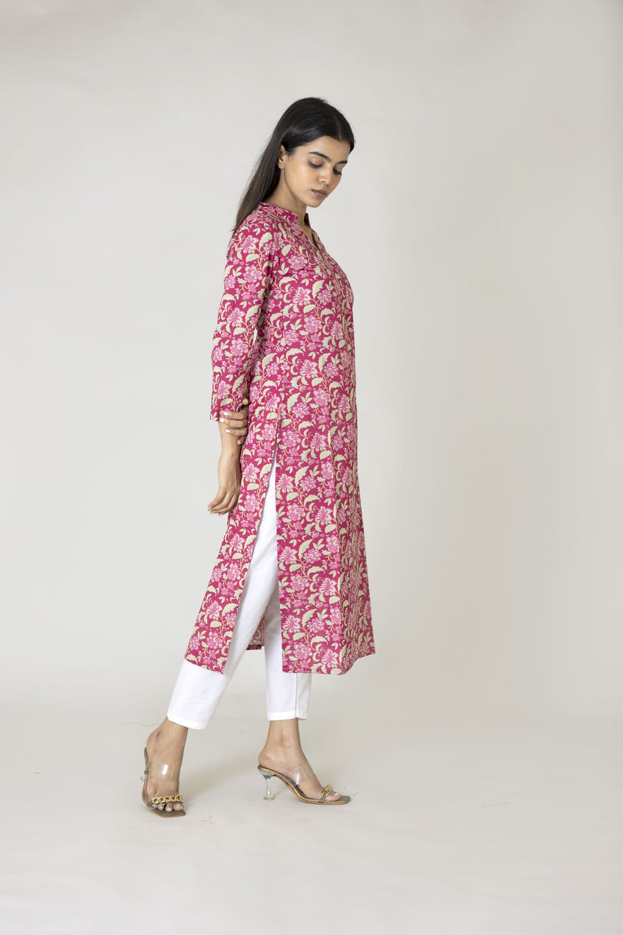 Peony Block Printed Kurta