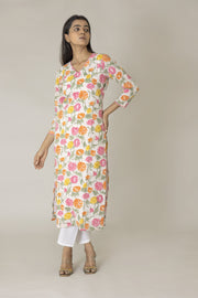 Sunset Block Printed Kurta