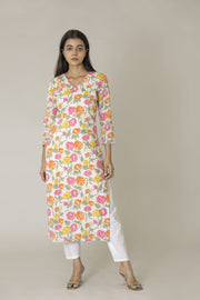 Sunset Block Printed Kurta